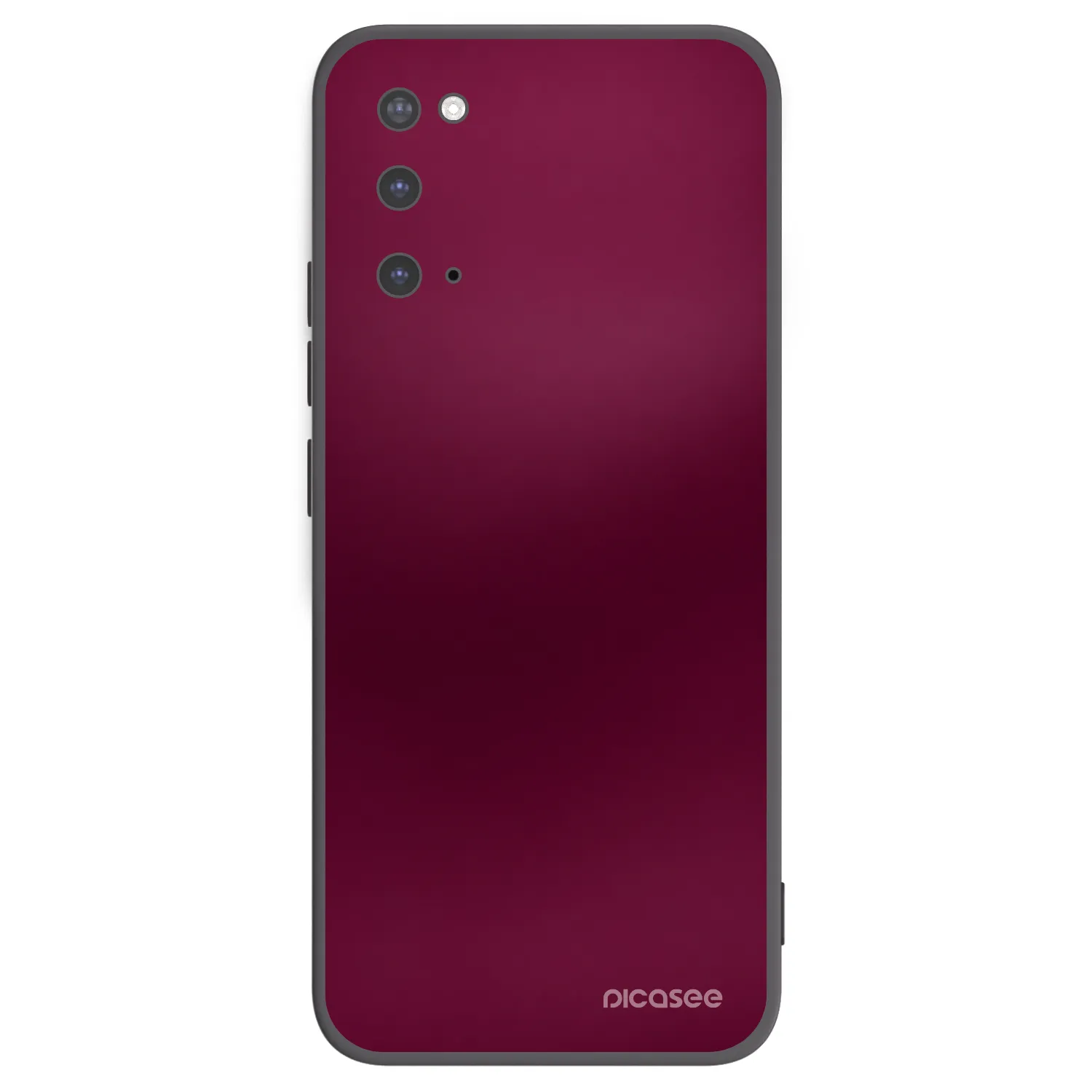 Picasee silikonowe czarne etui na Samsung Galaxy S20 G980F - Velvet Bordeaux
