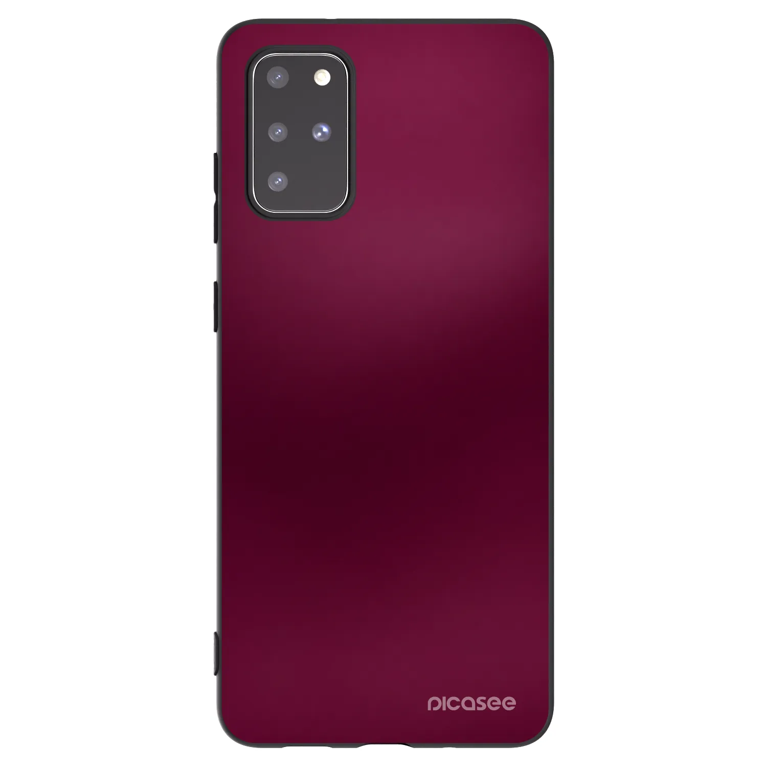 Picasee silikonowe czarne etui na Samsung Galaxy S20+ G985F - Velvet Bordeaux