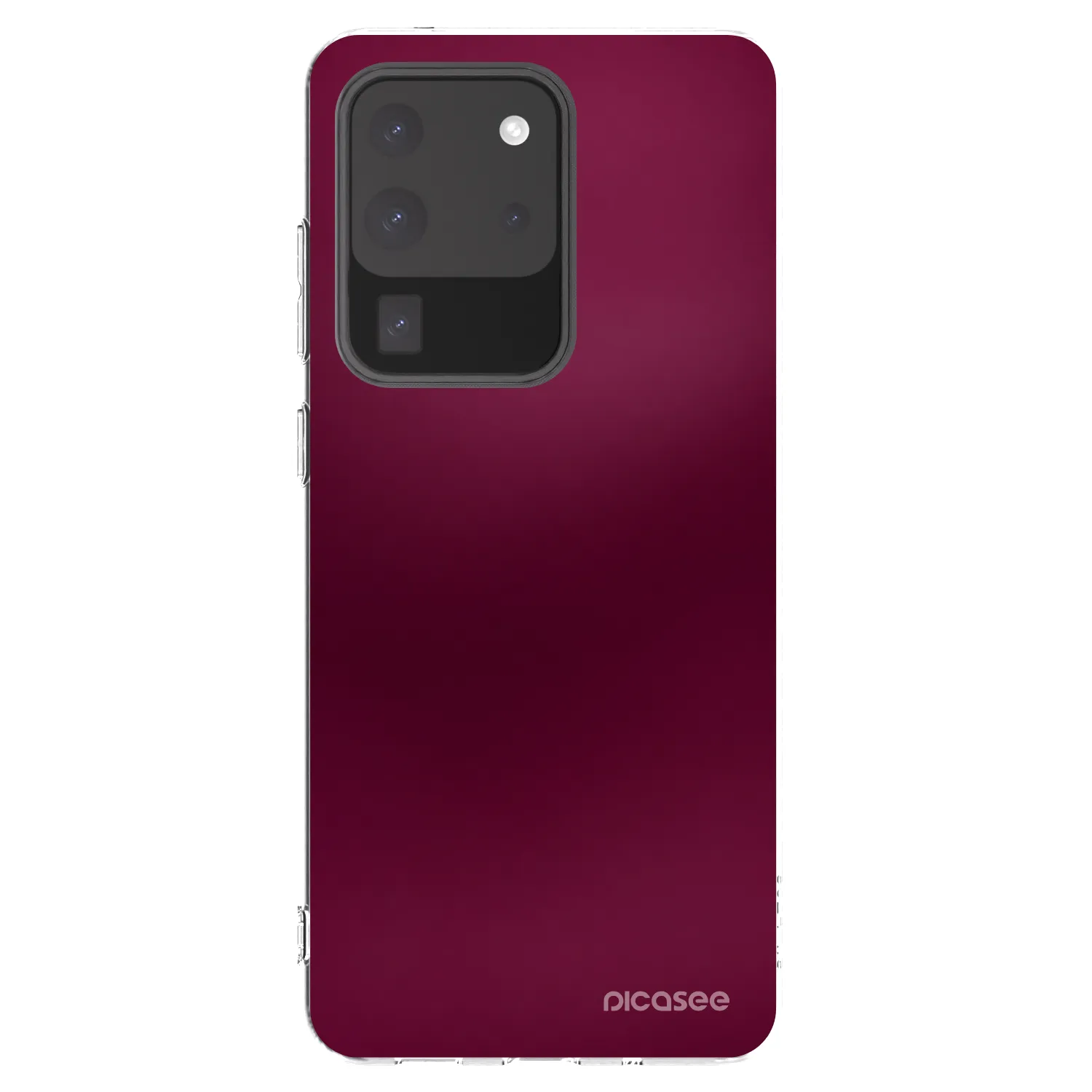 Picasee silikonowe przeźroczyste etui na Samsung Galaxy S20 Ultra 5G G988F - Velvet Bordeaux