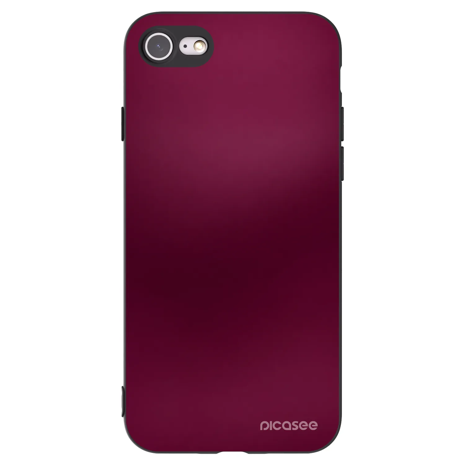 Picasee silikonowe czarne etui na Apple iPhone SE 2020 - Velvet Bordeaux