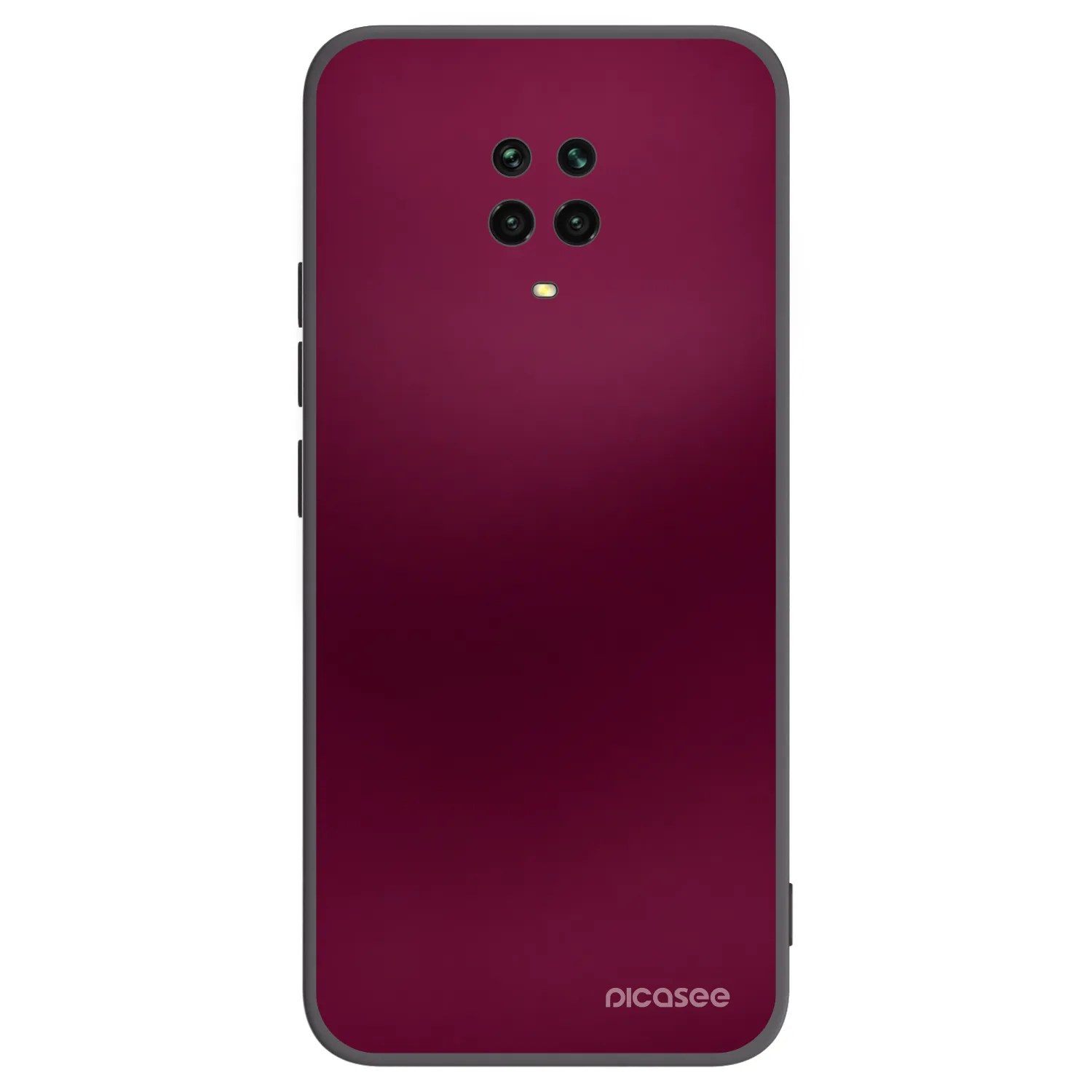 Picasee silikonowe czarne etui na Xiaomi Redmi Note 9 Pro - Velvet Bordeaux