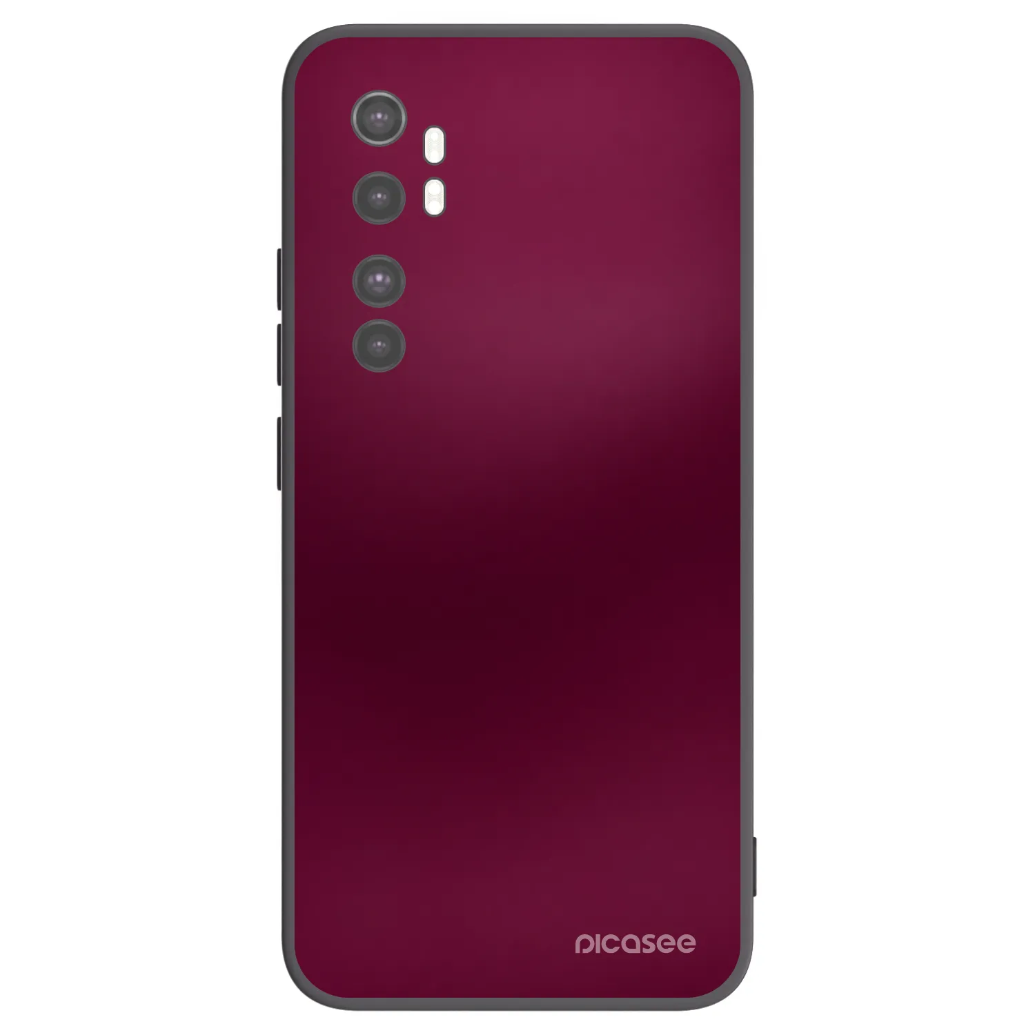 Picasee silikonowe czarne etui na Xiaomi Mi Note 10 Lite - Velvet Bordeaux