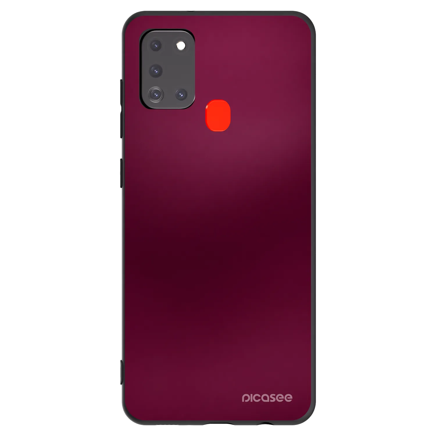 Picasee silikonowe czarne etui na Samsung Galaxy A21s - Velvet Bordeaux