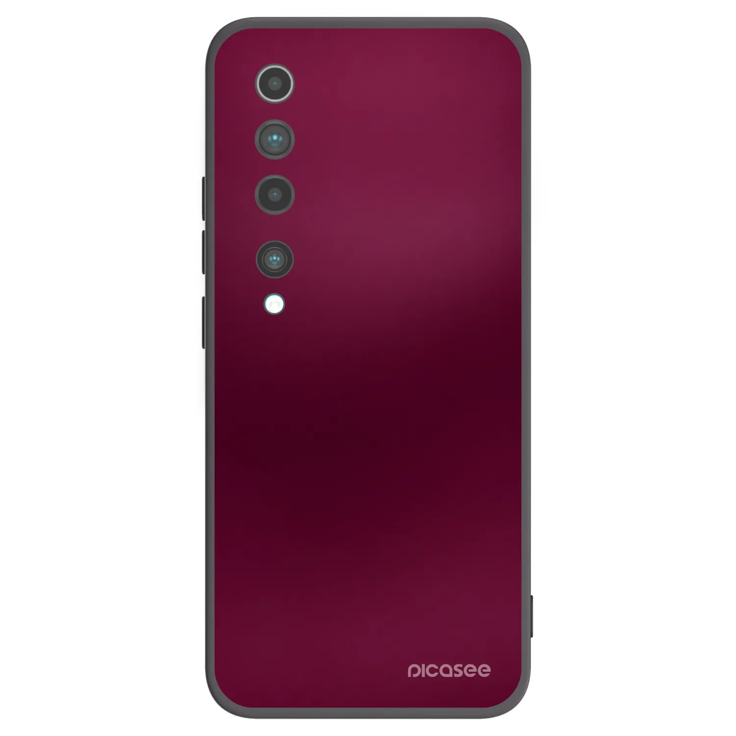 Picasee silikonowe czarne etui na Xiaomi Mi 10 - Velvet Bordeaux