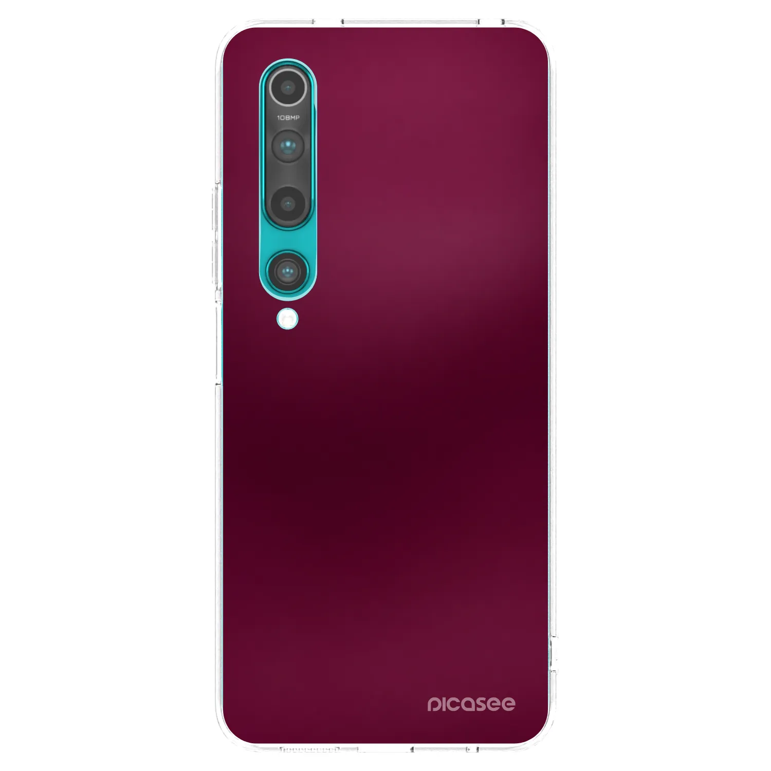 Picasee silikonowe przeźroczyste etui na Xiaomi Mi 10 - Velvet Bordeaux