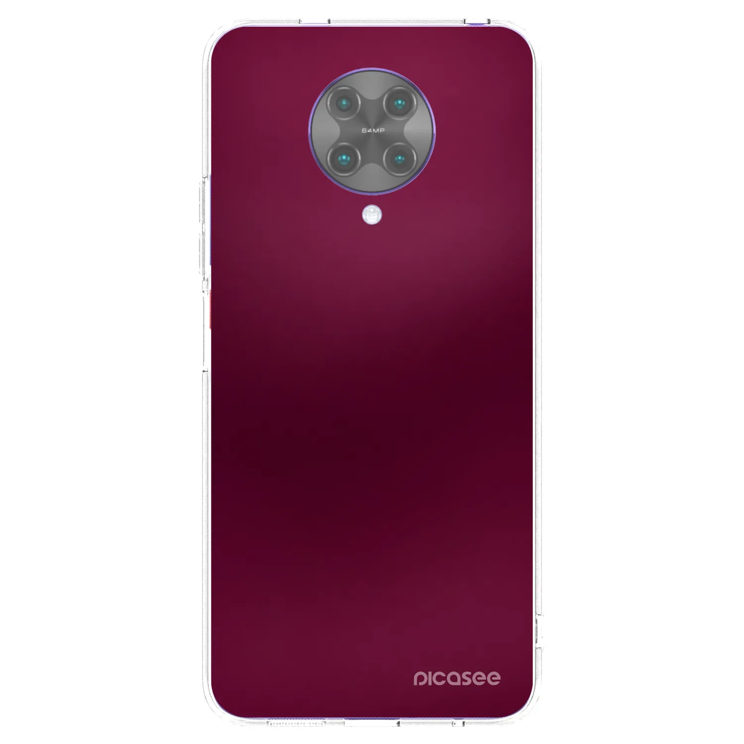 Picasee silikonowe przeźroczyste etui na Xiaomi Poco F2 Pro - Velvet Bordeaux