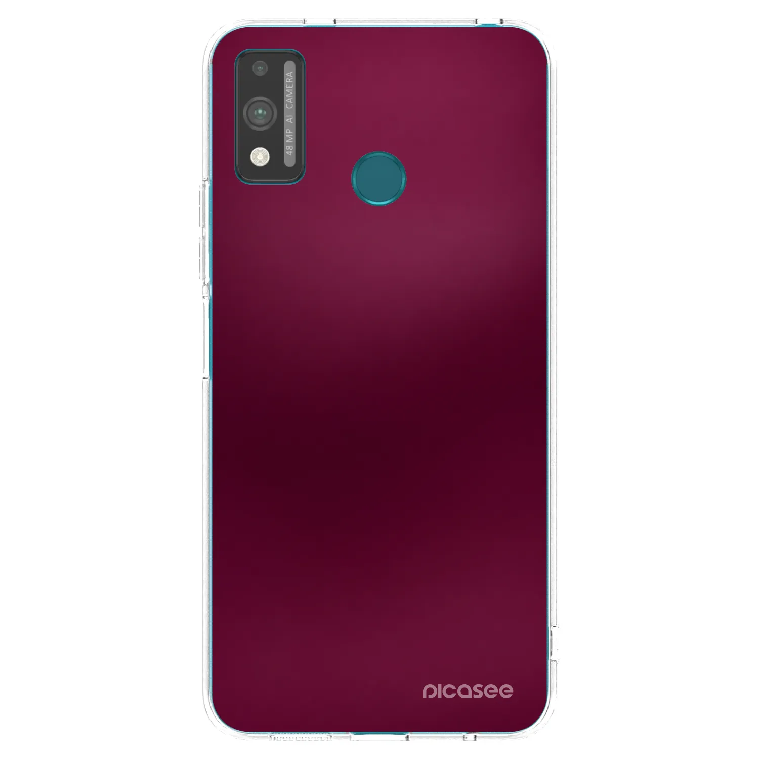 Picasee silikonowe przeźroczyste etui na Honor 9X Lite - Velvet Bordeaux