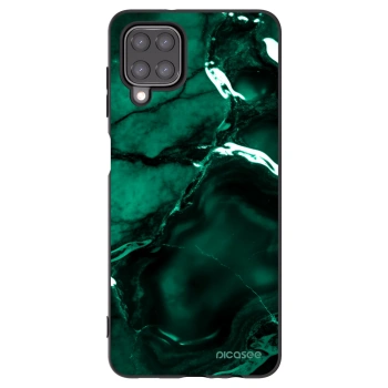 Picasee silikonowe czarne etui na Samsung Galaxy M12 M127F - Dark emerald