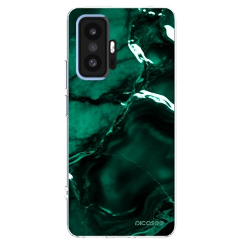Picasee silikonowe przeźroczyste etui na Xiaomi 11T Pro - Dark emerald
