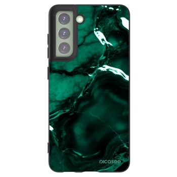 Picasee silikonowe czarne etui na Samsung Galaxy S21 FE 5G - Dark emerald
