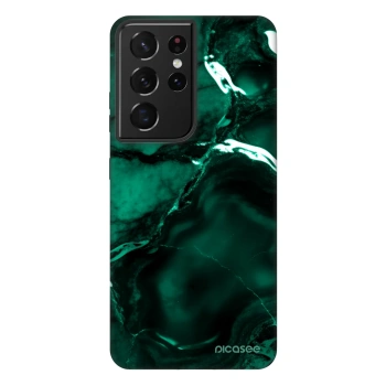 Picasee Fashion Case na Samsung Galaxy S21 Ultra 5G G998B - Dark emerald