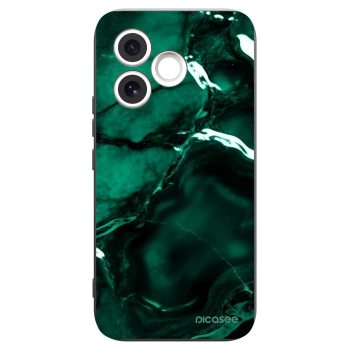 Picasee silikonowe czarne etui na Honor 600 Lite - Dark emerald
