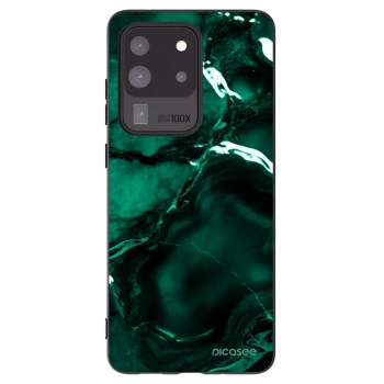 Picasee silikonowe czarne etui na Samsung Galaxy S20 Ultra 5G G988F - Dark emerald