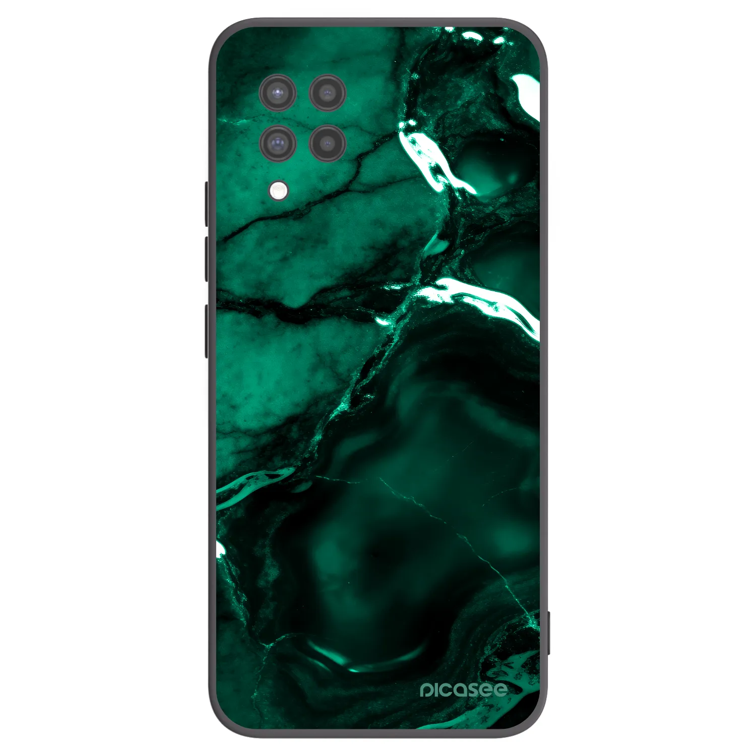 Picasee silikonowe czarne etui na Samsung Galaxy A42 A426B - Dark emerald