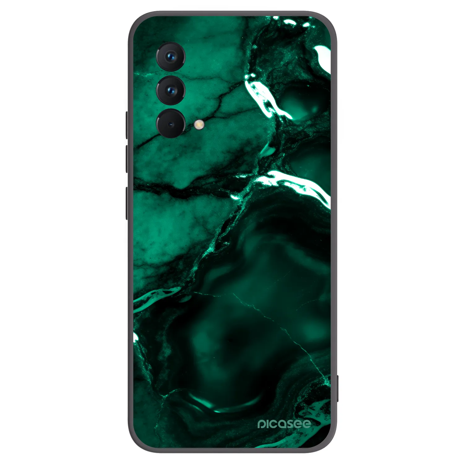 Picasee silikonowe czarne etui na Realme GT Master Edition 5G - Dark emerald