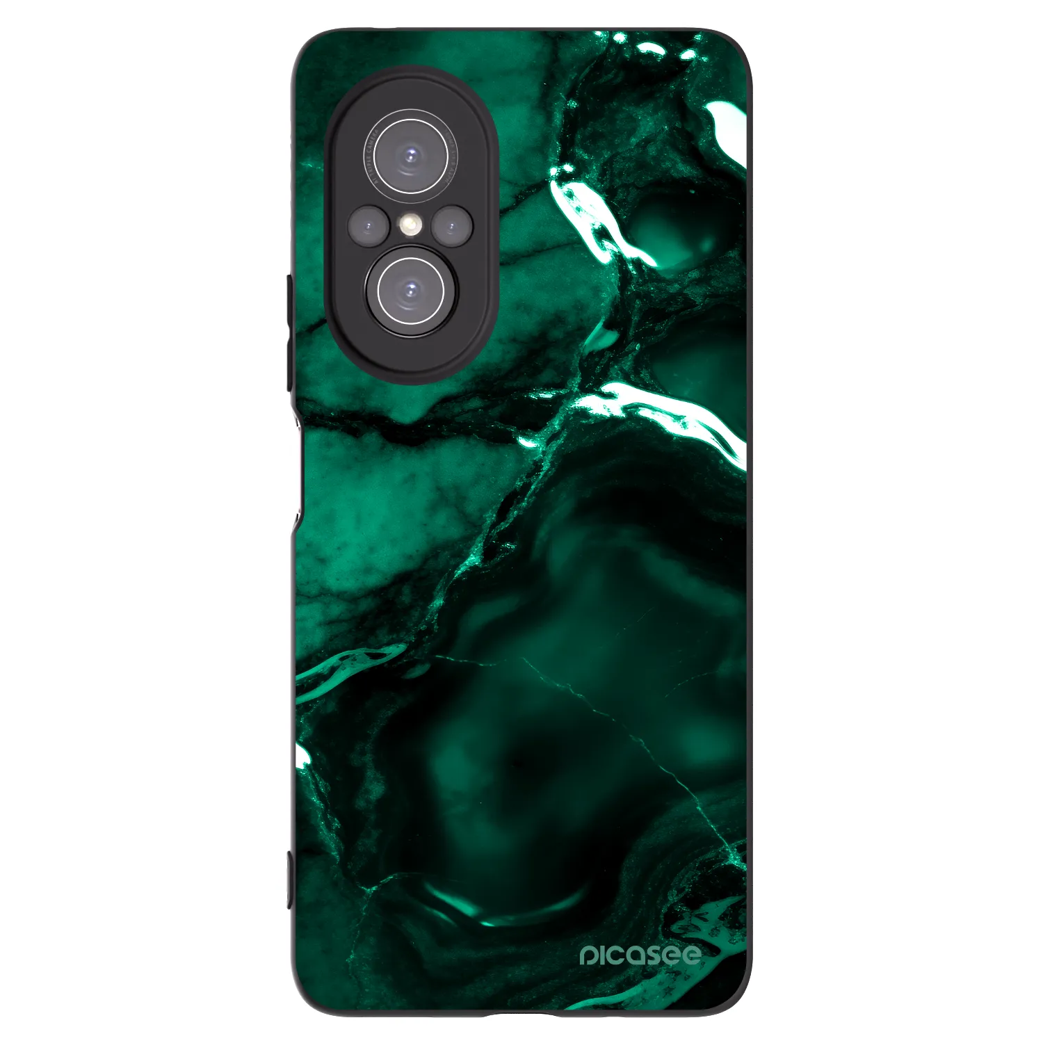 Picasee silikonowe czarne etui na Huawei Nova 9 SE - Dark emerald