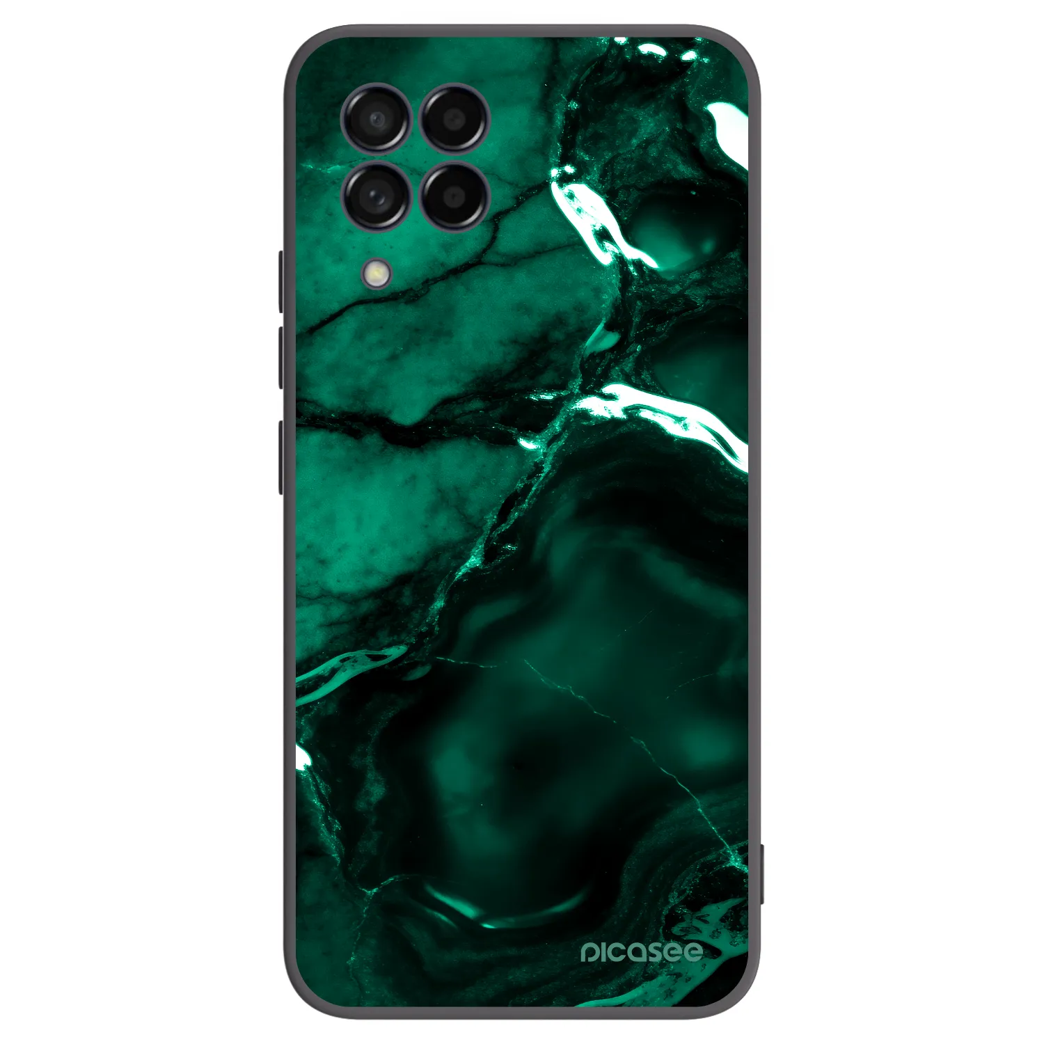 Picasee silikonowe czarne etui na Samsung Galaxy M53 5G - Dark emerald