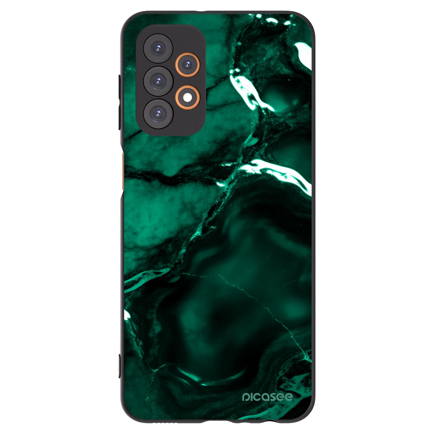 Picasee silikonowe czarne etui na Samsung Galaxy A23 A235F 4G - Dark emerald