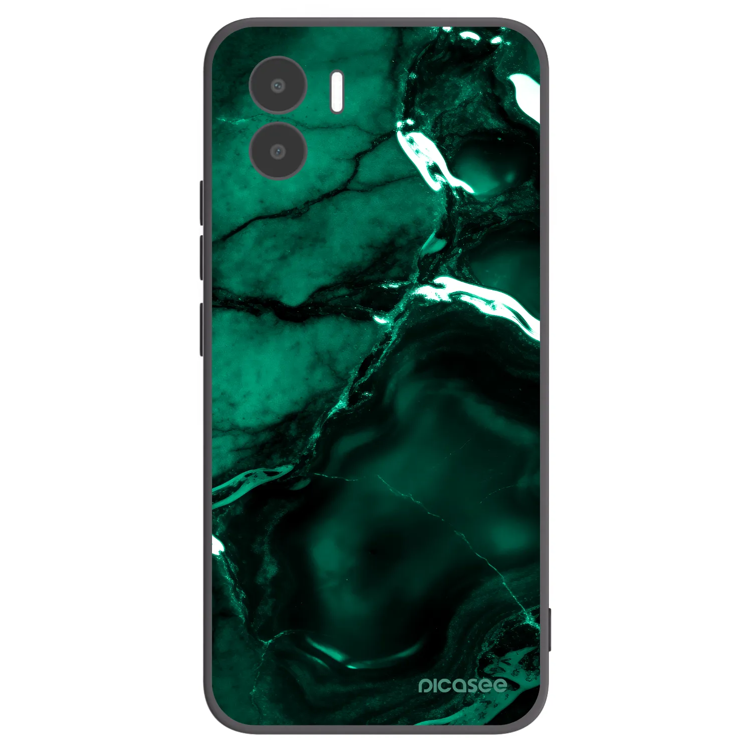 Picasee silikonowe czarne etui na Xiaomi Redmi A1 - Dark emerald