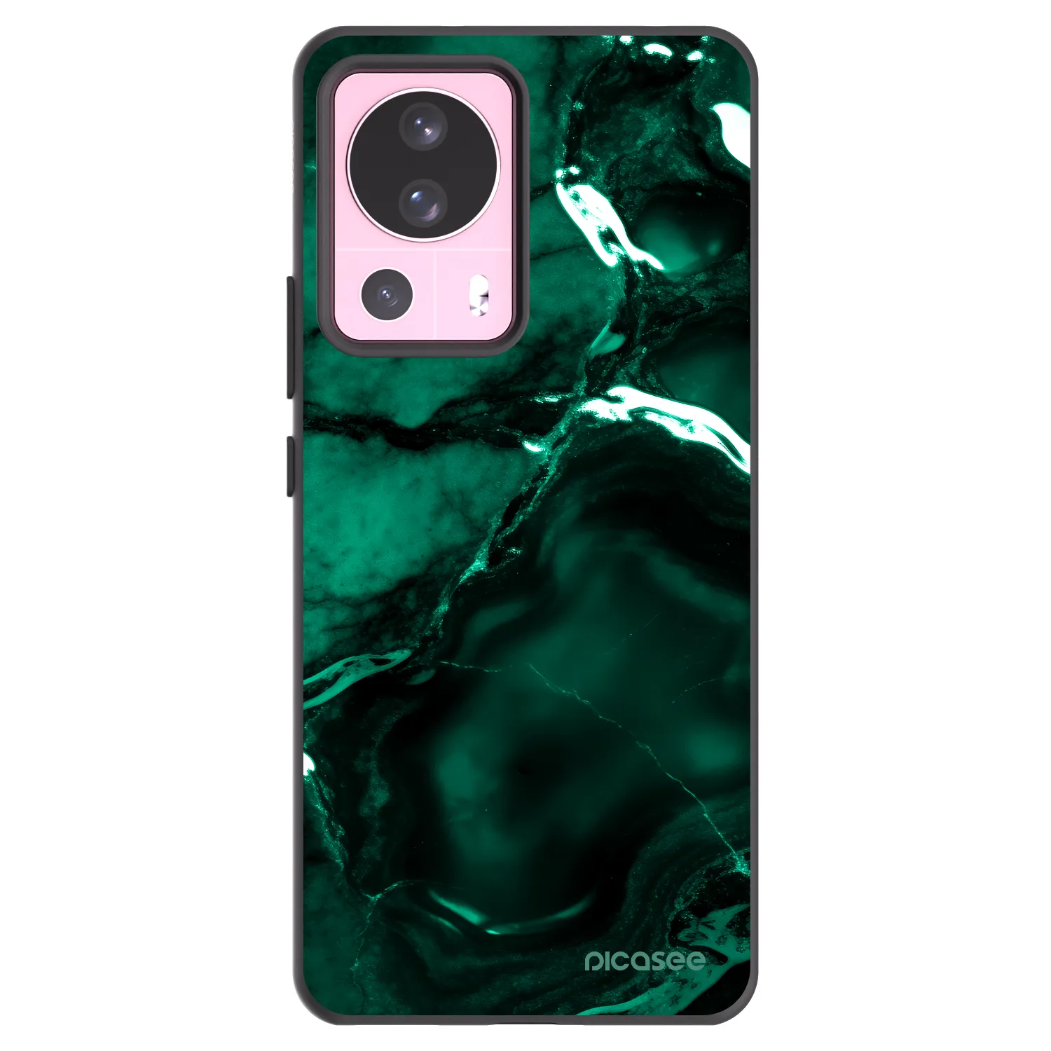 Picasee silikonowe czarne etui na Xiaomi 13 Lite - Dark emerald