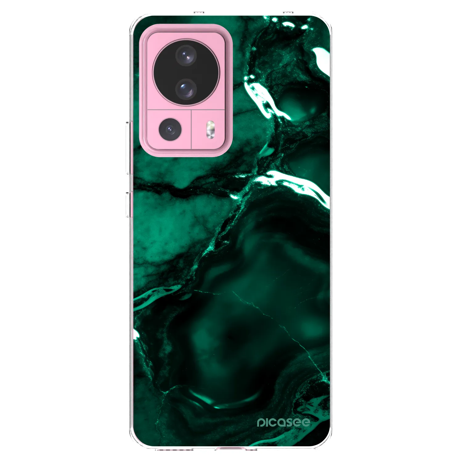 Picasee silikonowe przeźroczyste etui na Xiaomi 13 Lite - Dark emerald