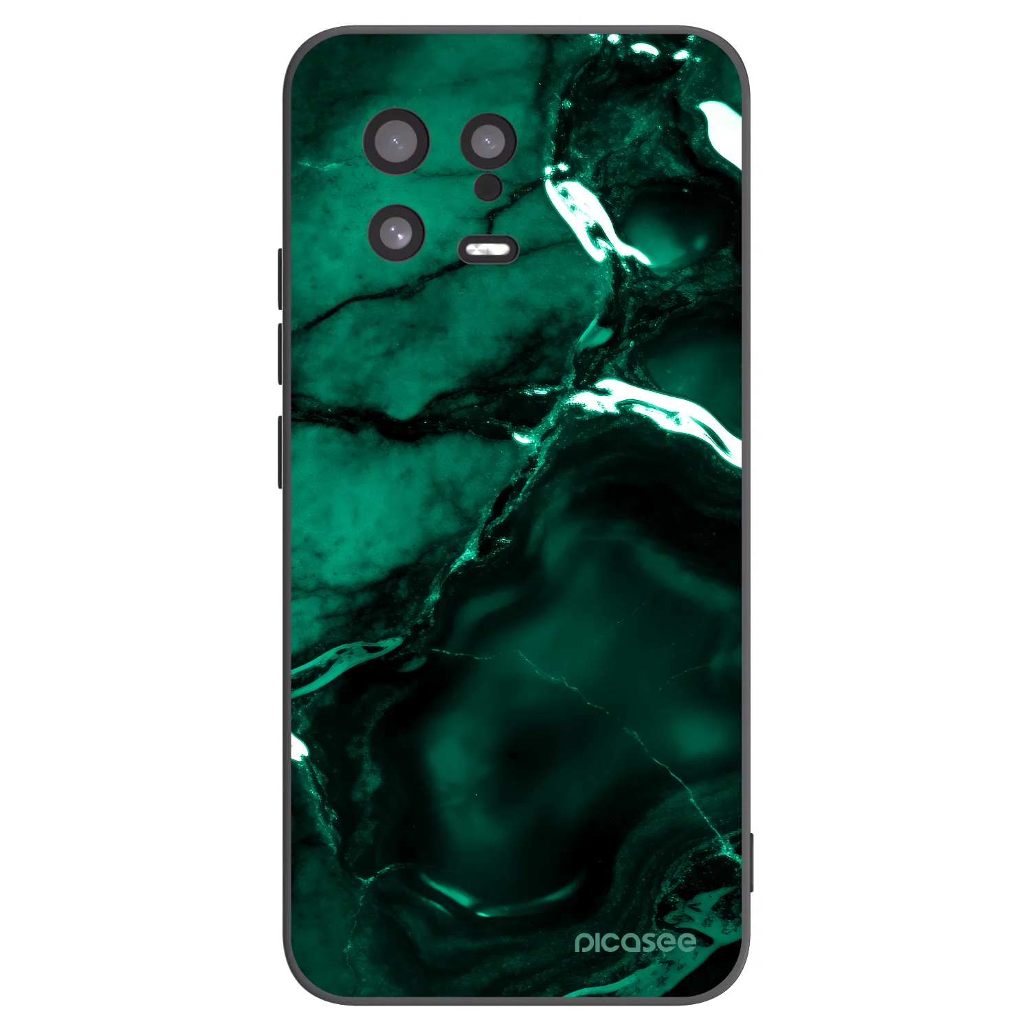 Picasee silikonowe czarne etui na Xiaomi 13 - Dark emerald