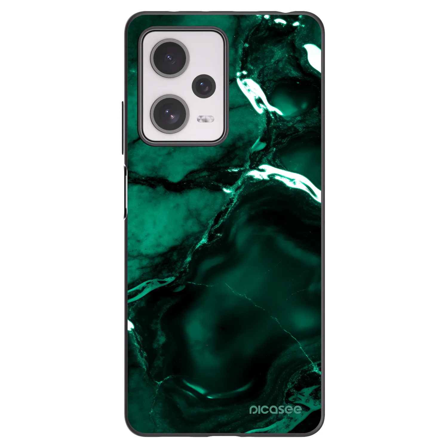 Picasee silikonowe czarne etui na Xiaomi Redmi Note 12 Pro+ 5G - Dark emerald