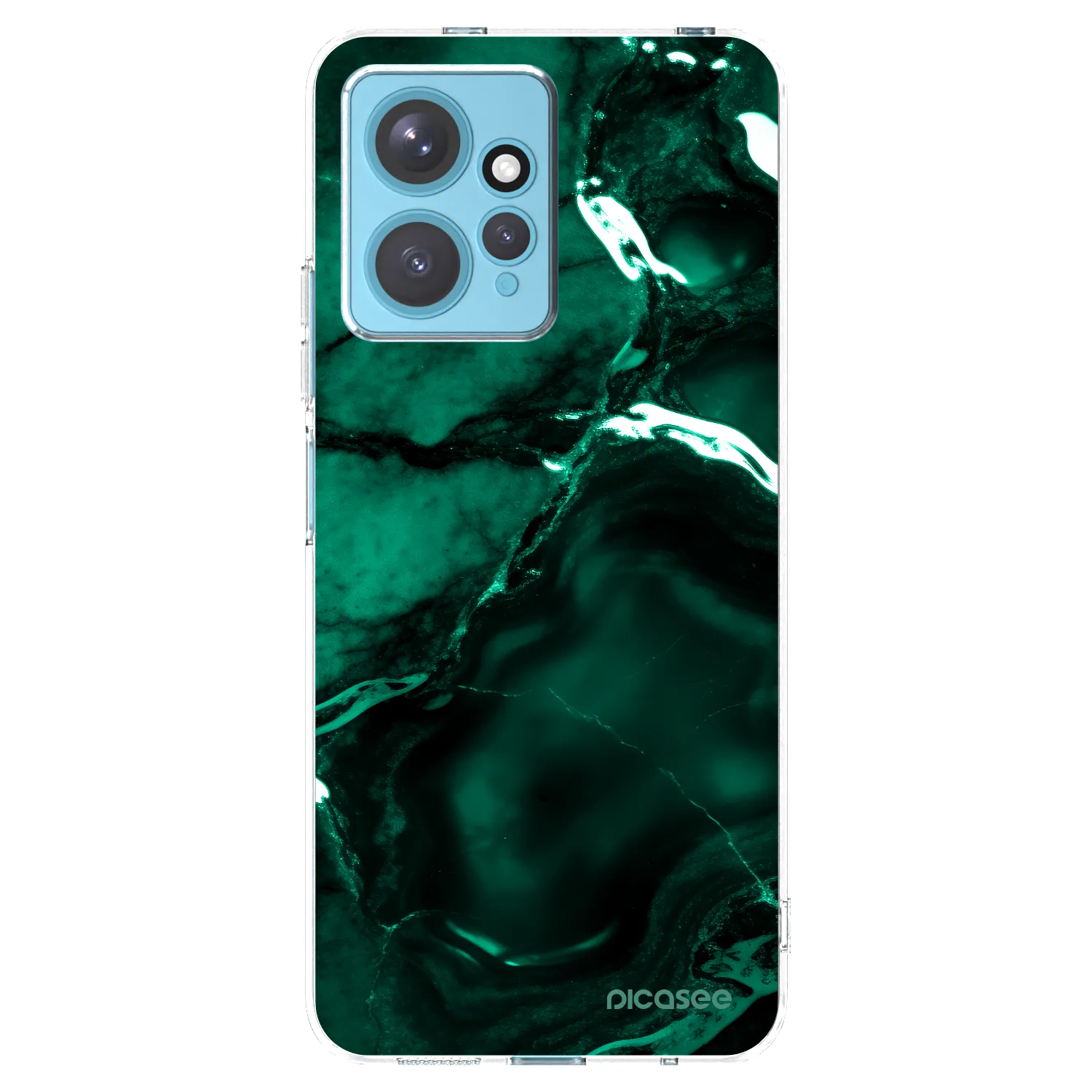 Picasee silikonowe przeźroczyste etui na Xiaomi Redmi Note 12 4G - Dark emerald