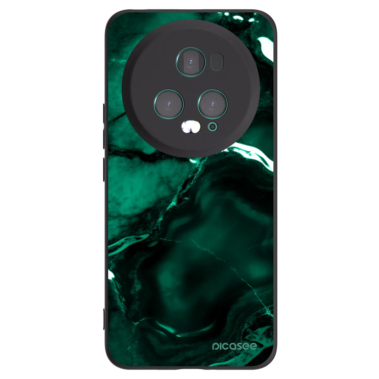 Picasee silikonowe czarne etui na Honor Magic5 Pro - Dark emerald