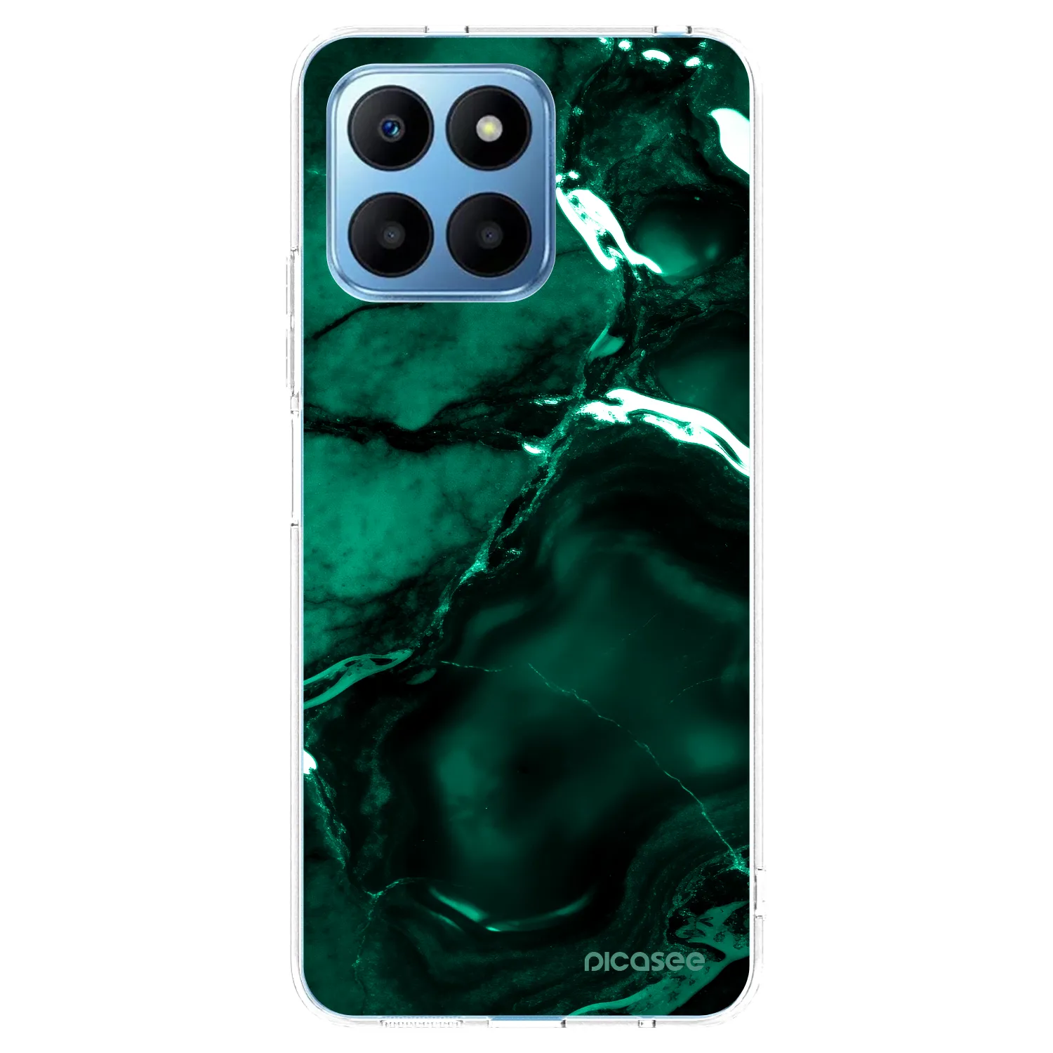 Picasee silikonowe przeźroczyste etui na Honor 70 Lite - Dark emerald