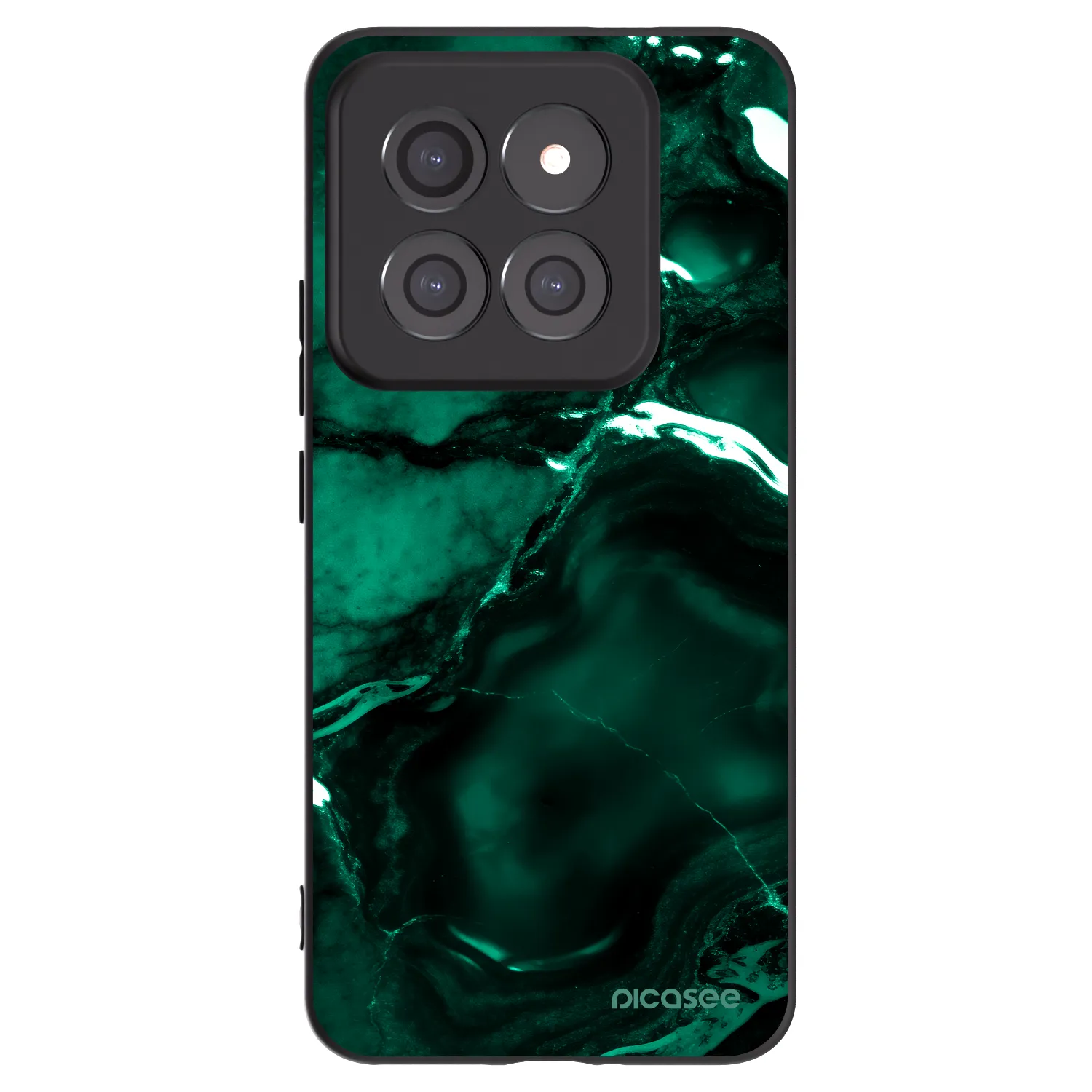 Picasee silikonowe czarne etui na Xiaomi 14 Pro - Dark emerald