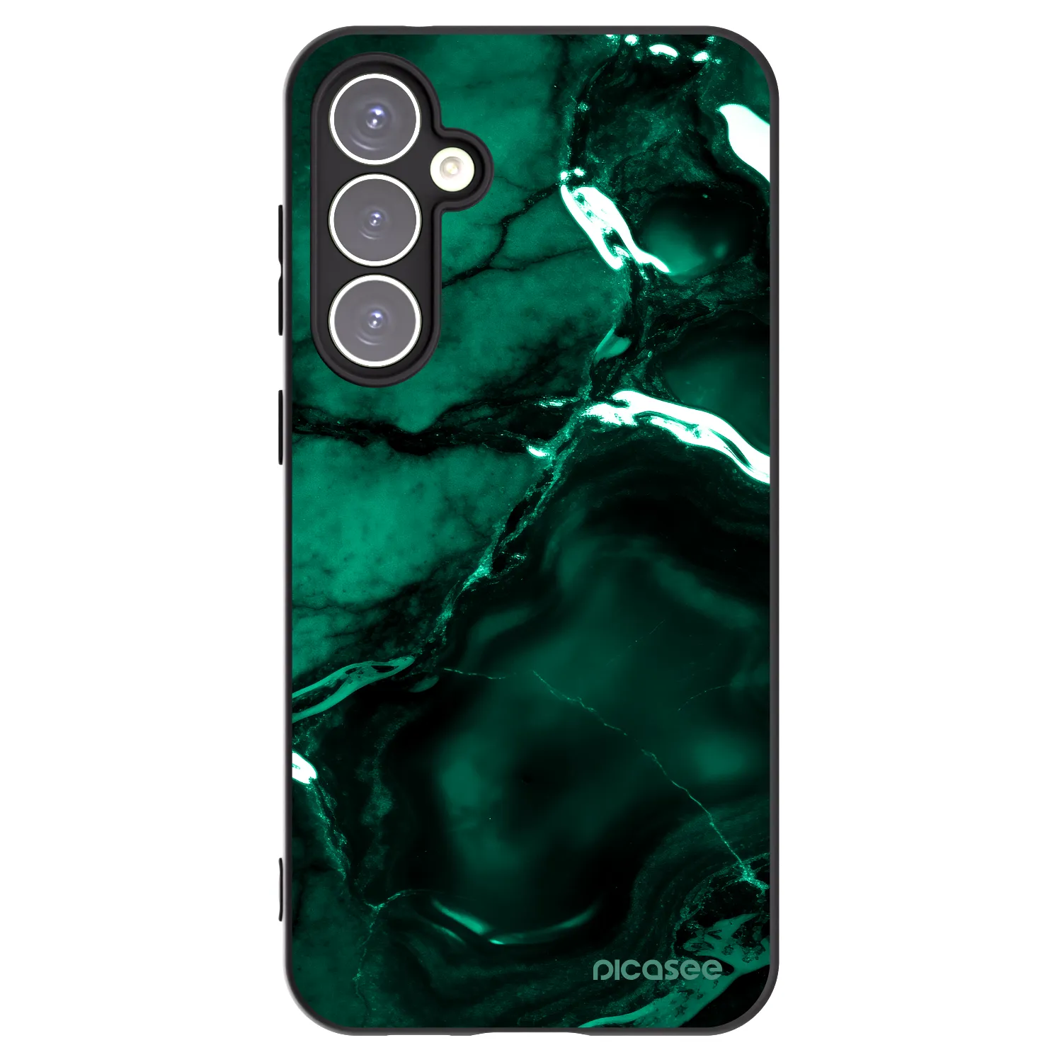 Picasee silikonowe czarne etui na Samsung Galaxy S23 FE S711B - Dark emerald