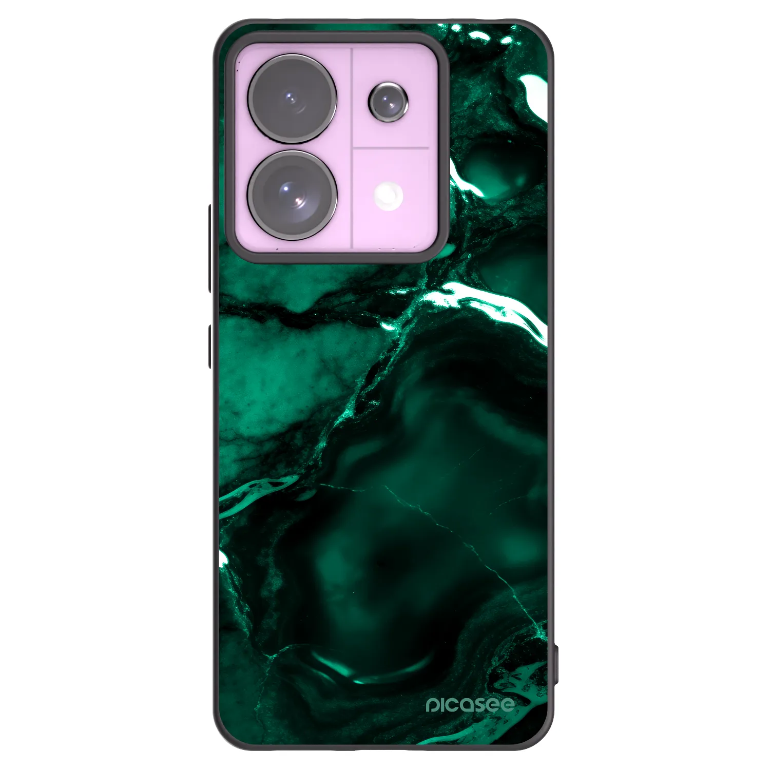 Picasee silikonowe czarne etui na Xiaomi Redmi Note 13 Pro 5G - Dark emerald