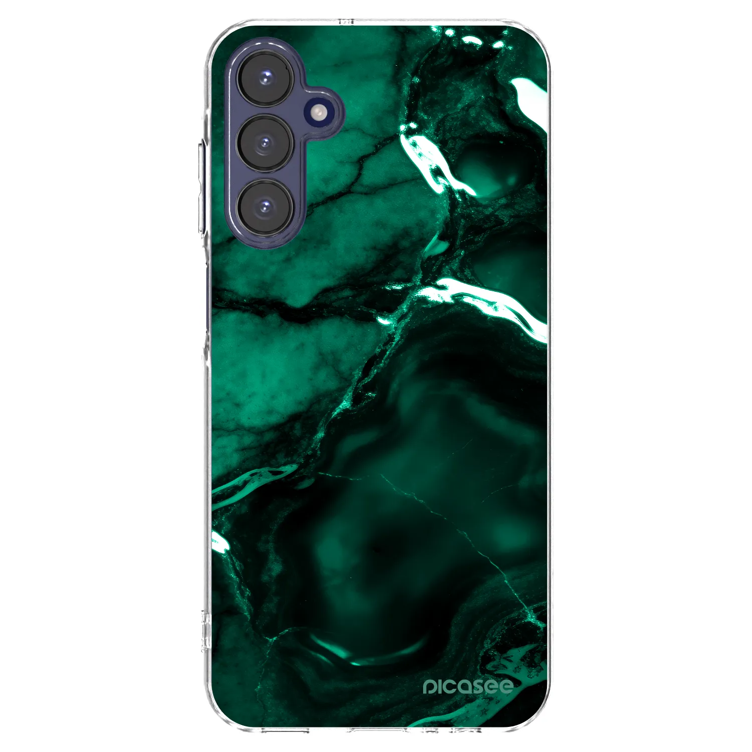 Picasee silikonowe przeźroczyste etui na Samsung Galaxy A15 A155F 4G - Dark emerald