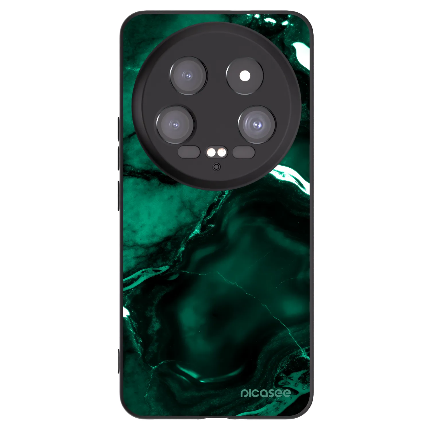 Picasee silikonowe czarne etui na Xiaomi 14 Ultra - Dark emerald