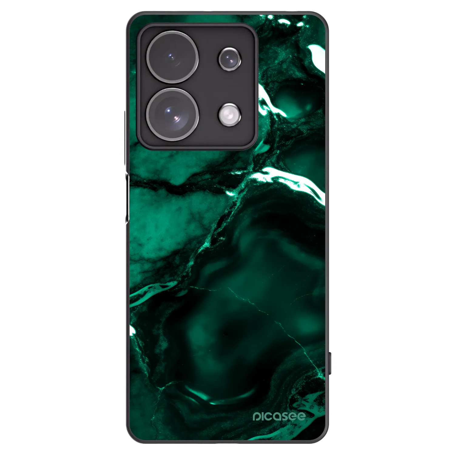 Picasee silikonowe czarne etui na Xiaomi Redmi Note 13 Pro 4G - Dark emerald