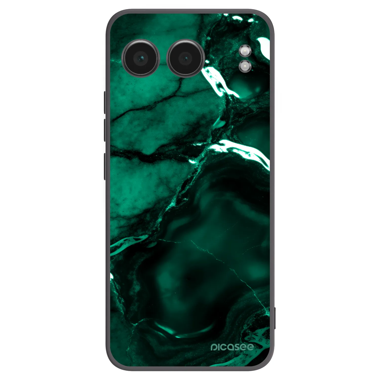 Picasee silikonowe czarne etui na OnePlus Nord 4 - Dark emerald