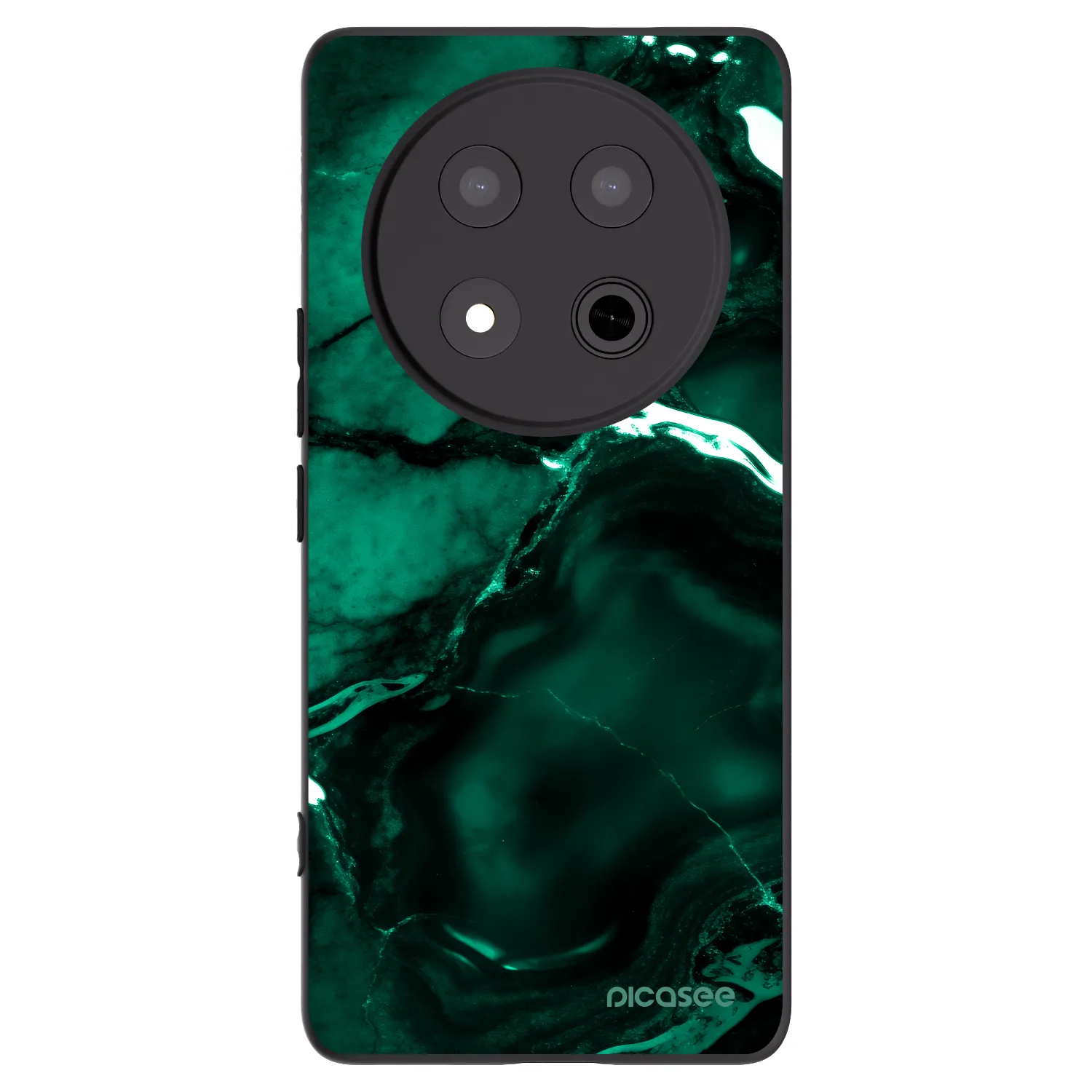 Picasee silikonowe czarne etui na Honor Magic7 Lite 5G - Dark emerald