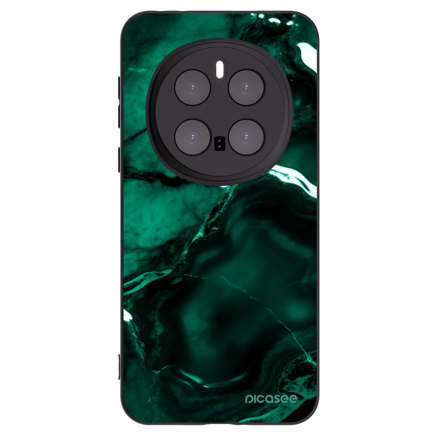 Picasee silikonowe czarne etui na Honor Magic7 Pro 5G - Dark emerald