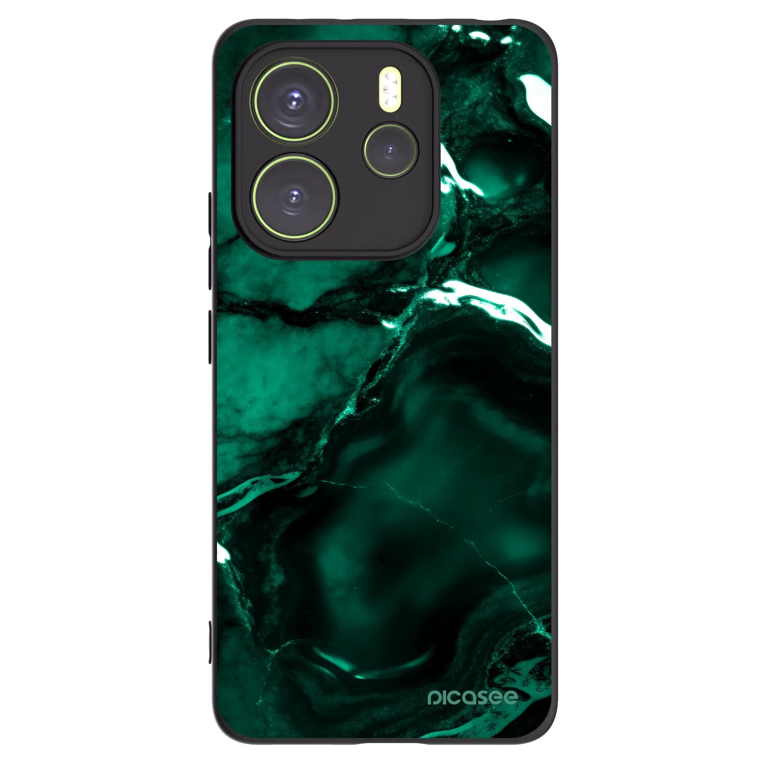 Picasee silikonowe czarne etui na Xiaomi Redmi Note 14 4G - Dark emerald