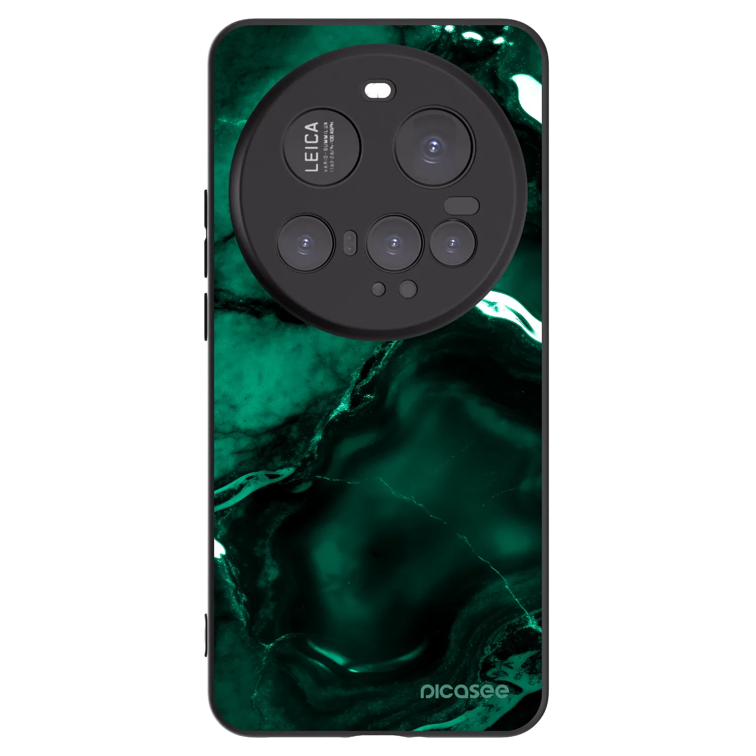 Picasee silikonowe czarne etui na Xiaomi 15 Ultra - Dark emerald