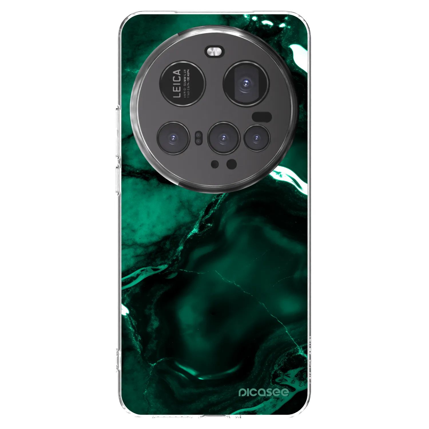 Picasee silikonowe przeźroczyste etui na Xiaomi 15 Ultra - Dark emerald