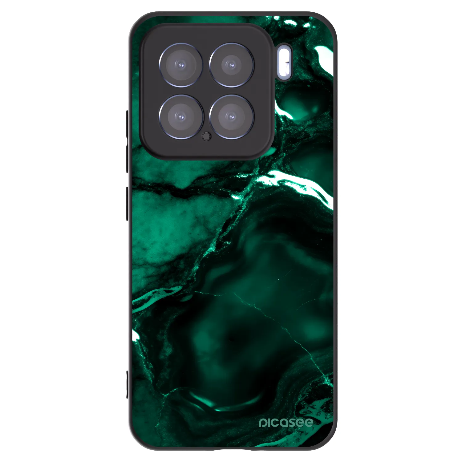Picasee silikonowe czarne etui na Xiaomi 15 - Dark emerald