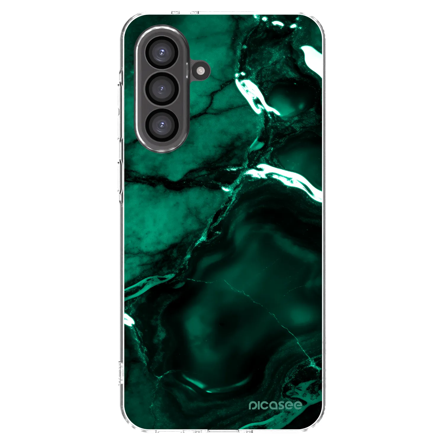 Picasee silikonowe przeźroczyste etui na Samsung Galaxy A56 5G A566B - Dark emerald