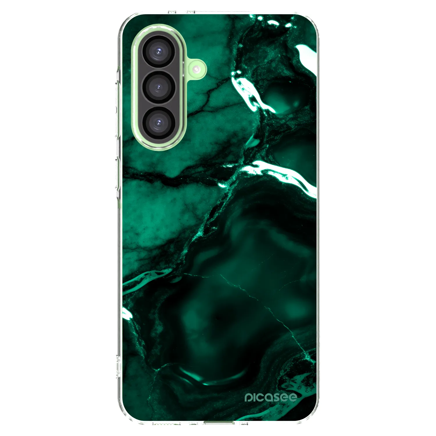 Picasee silikonowe przeźroczyste etui na Samsung Galaxy A26 5G A266B - Dark emerald