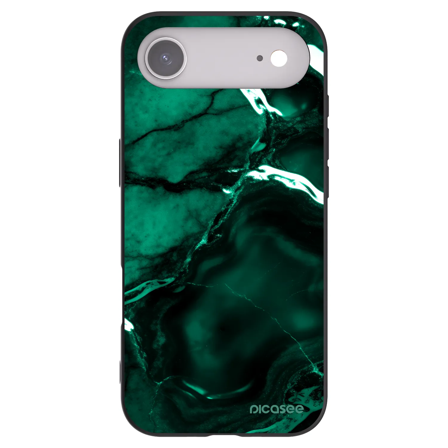 Picasee silikonowe czarne etui na Apple iPhone Air - Dark emerald