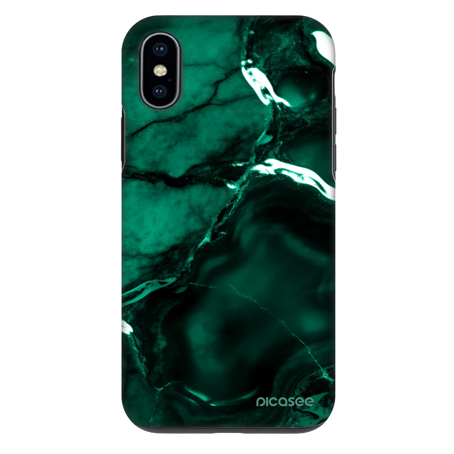 Picasee Fashion Case na Apple iPhone X/XS - Dark emerald