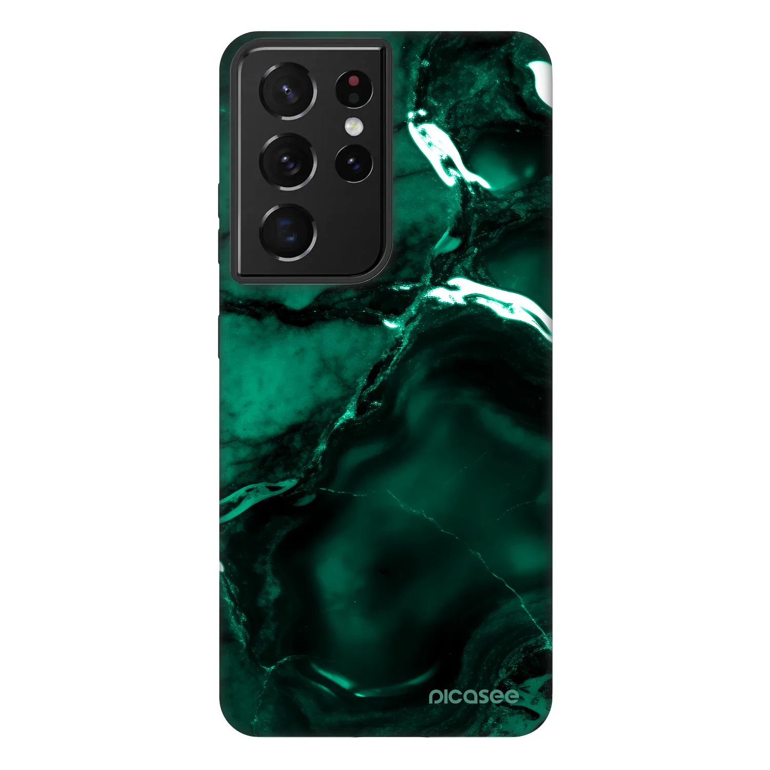 Picasee Fashion Case na Samsung Galaxy S21 Ultra 5G G998B - Dark emerald