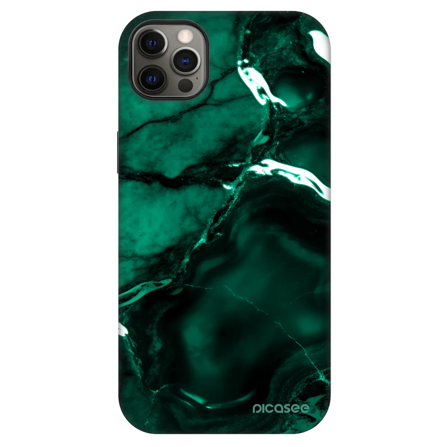 Picasee Fashion Case MagSafe na Apple iPhone 12 Pro Max - Dark emerald