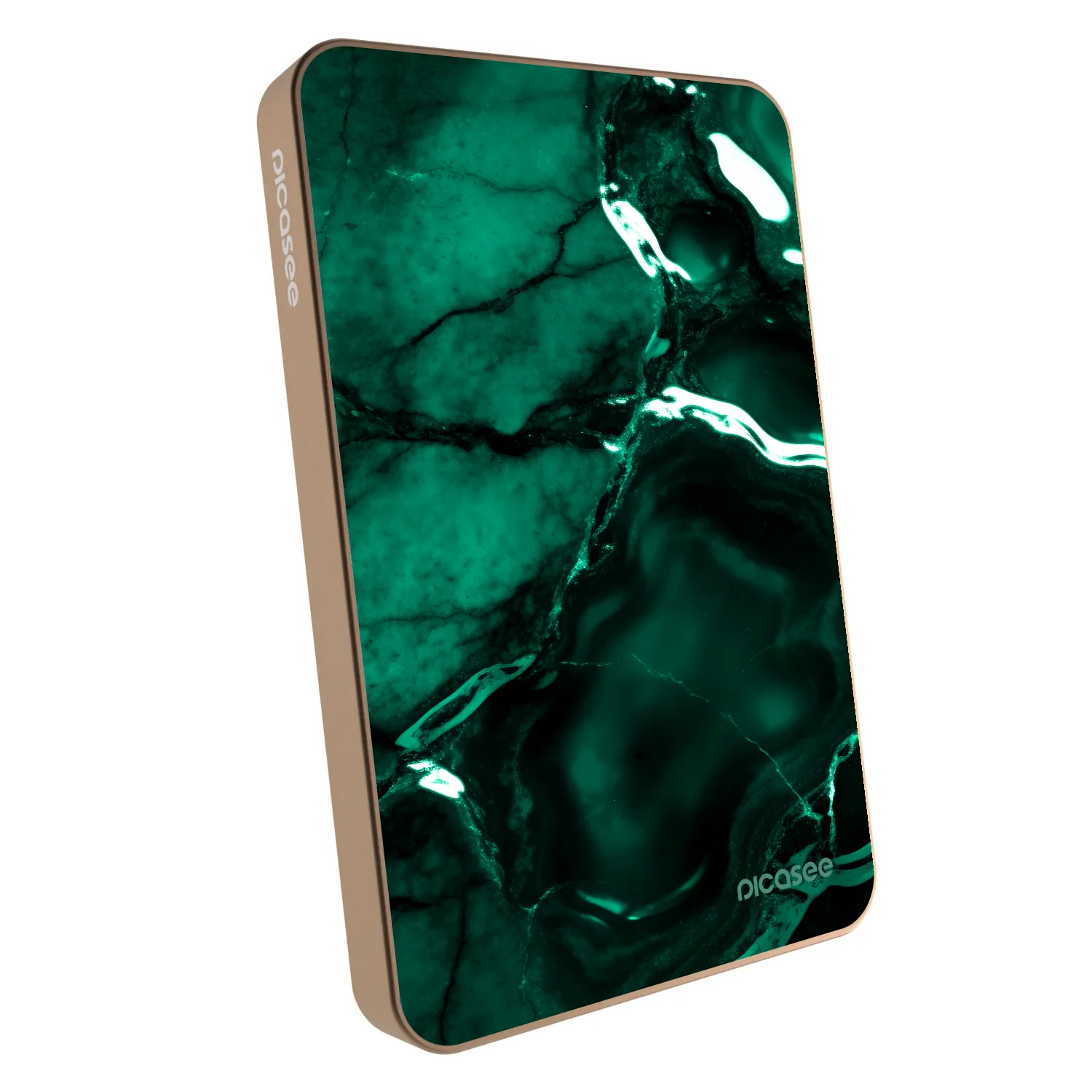 Picasee Powerbank z MagSafe 5 000 mAh Złoty - Dark emerald